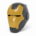 Kryvon Futuristic 3D-Printed Wearable Mask – Graphite Gray & Golden Yellow