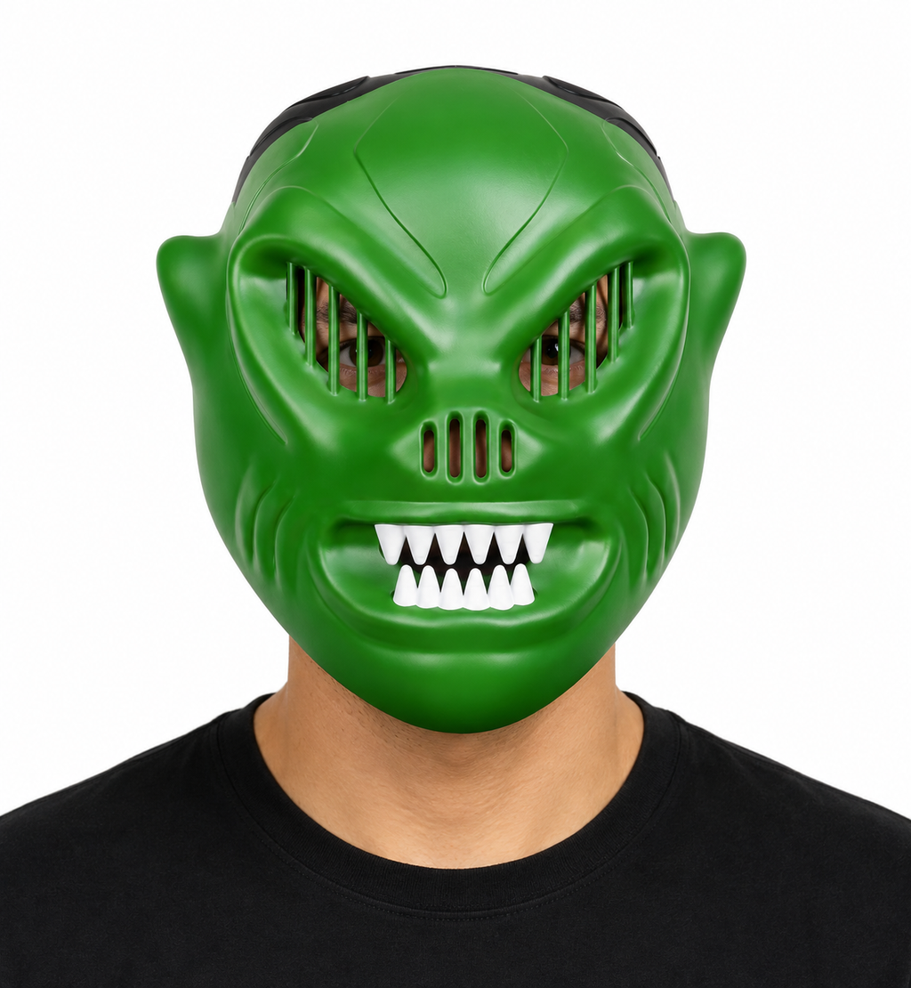VORAX Creature Mask – Green & Black 3D Printed Costume Mask
