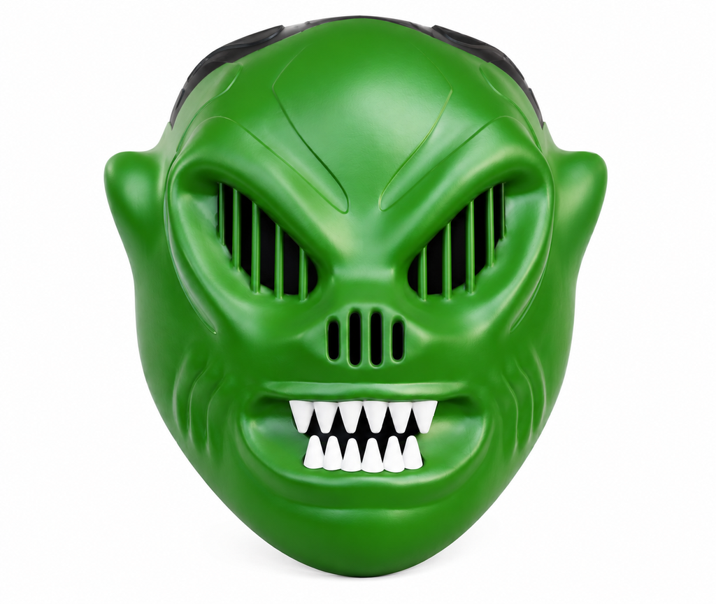 VORAX Creature Mask – Green & Black 3D Printed Costume Mask