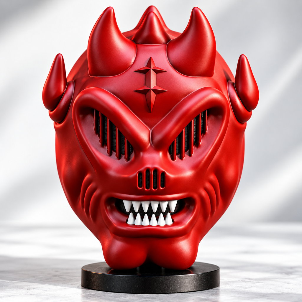 VORAX Ghost Creature Mask | 3D Printed Demon Mask | Red or Blue Full Face Halloween