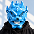 VORAX Ghost Creature Mask | 3D Printed Demon Mask | Red or Blue Full Face Halloween